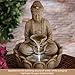 Bits and Pieces - Indoor Meditating Buddha Fountain - Compact & Lightweight Water Fountain Tabletop Decoration