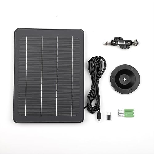 SUNYIMA Solar Panel for Security Camera, 5W 5V Solar Panel with Micro USB and USB-C Port, Adjustable Security Mount, IP65 Waterproof for Outdoor Security Camera & Floodlight - Thumbnail 6