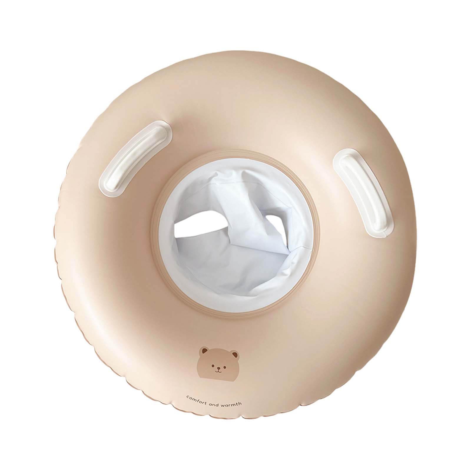 Baby Swimming Ring For Toddlers Kids 2 8 Years Old With Seat Design And Handles Outdoor Pool Float For Infant (Khaki, 20x20x3CM)