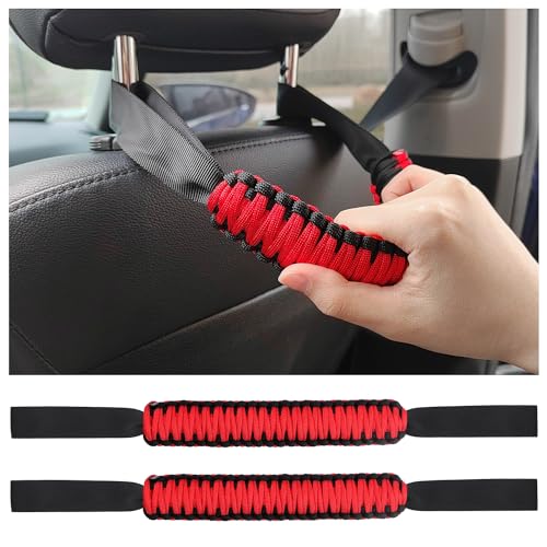 IHOTDER 2 asas de agarre para reposacabezas de automóvil, asas de agarre extraíbles y duraderas para asientos traseros para camiones, coches, SUV, camionetas, accesorios interiores universales para