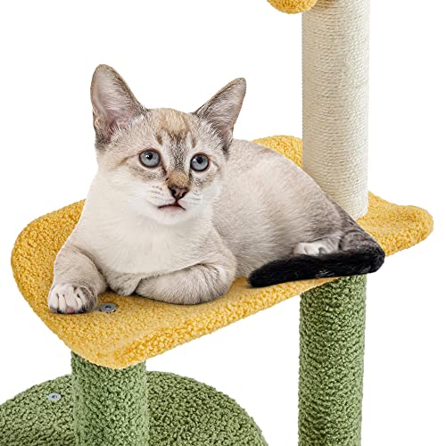 Árbol para gatos interior de 37 pulg con poste rascador miniatura 5