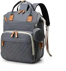 Mochila Maternidade Unissex Grande Capacidade Tecido Impermeável, Bolsos Térmicos para Mamadeira, Porta USB, Alças Acolchoadas Ideal Para Passeios, Viagens e Dia a Dia