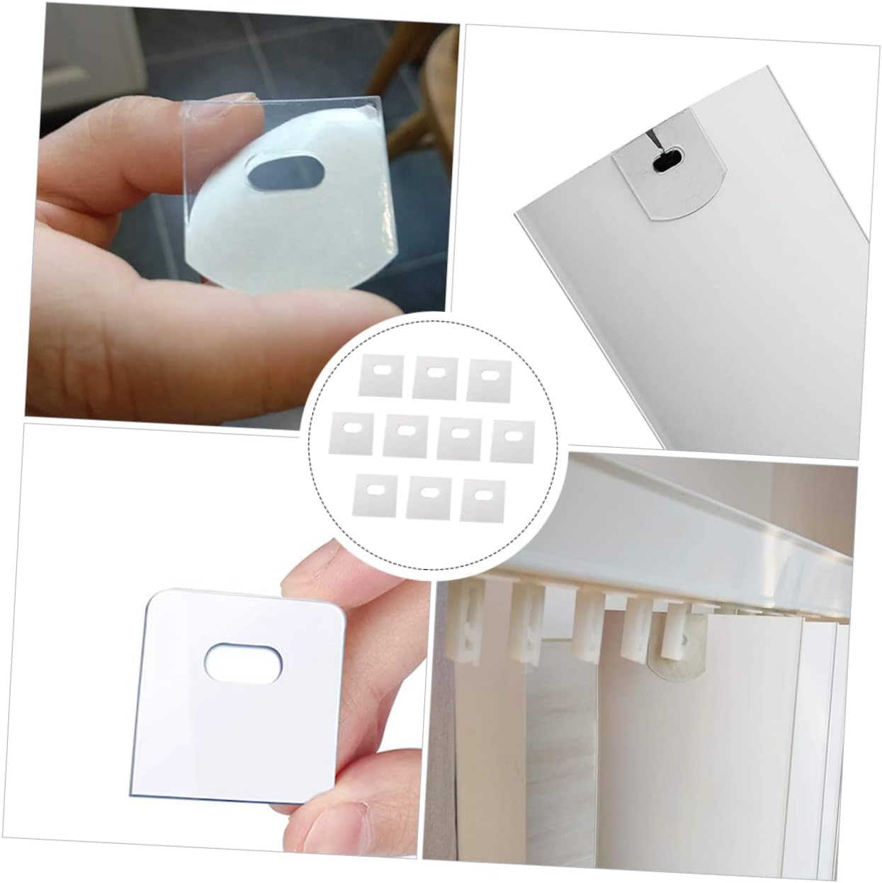 Cabilock 20pcs Vertical Blind Repair Stickers Adhesive Pom Vane Savers for Easy Installation Window Blind Fixers High-Temperature Resistant Prolong Life of
