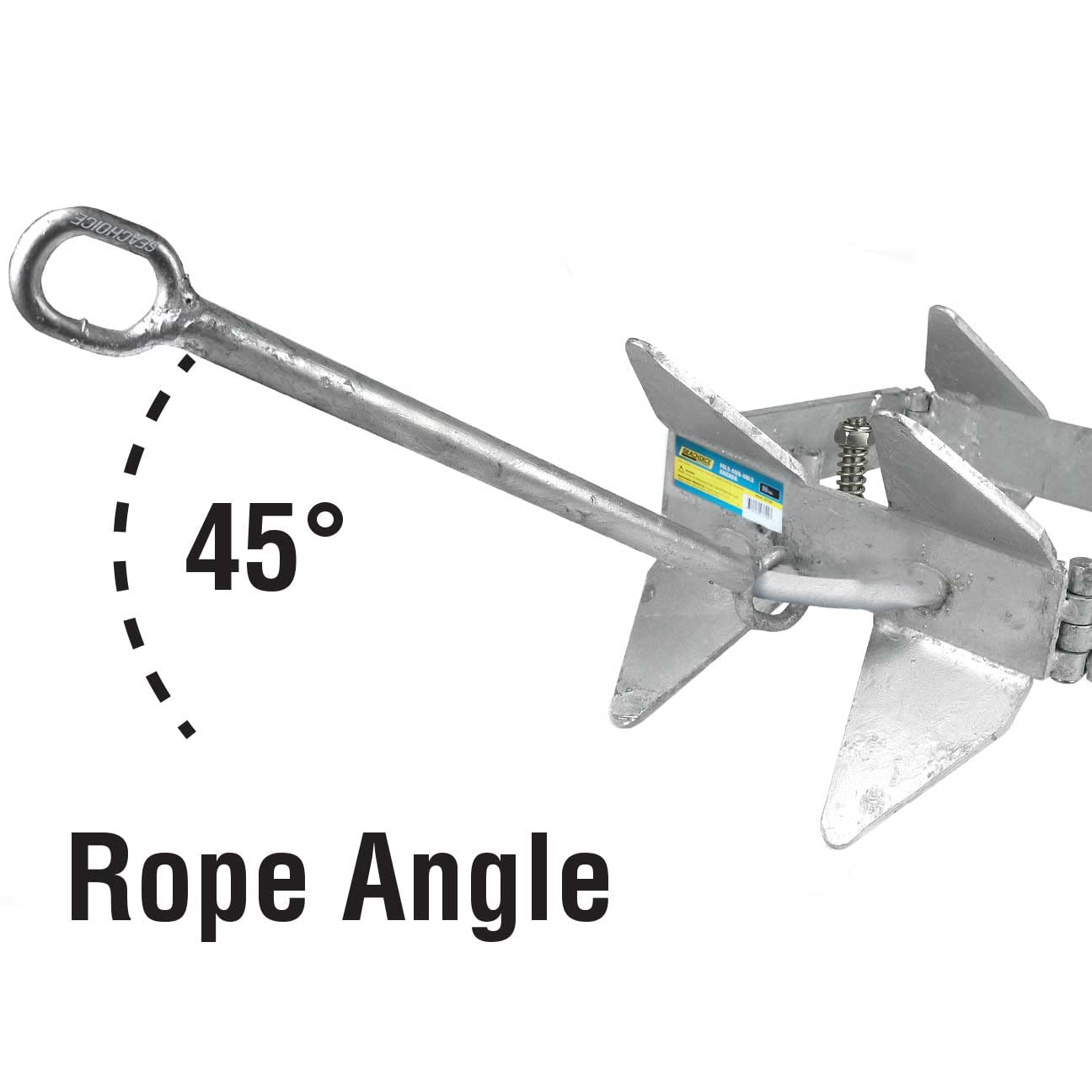 Seachoice Hot-Dipped Galvanized Steel Fold-and-Hold Anchor - Multiple