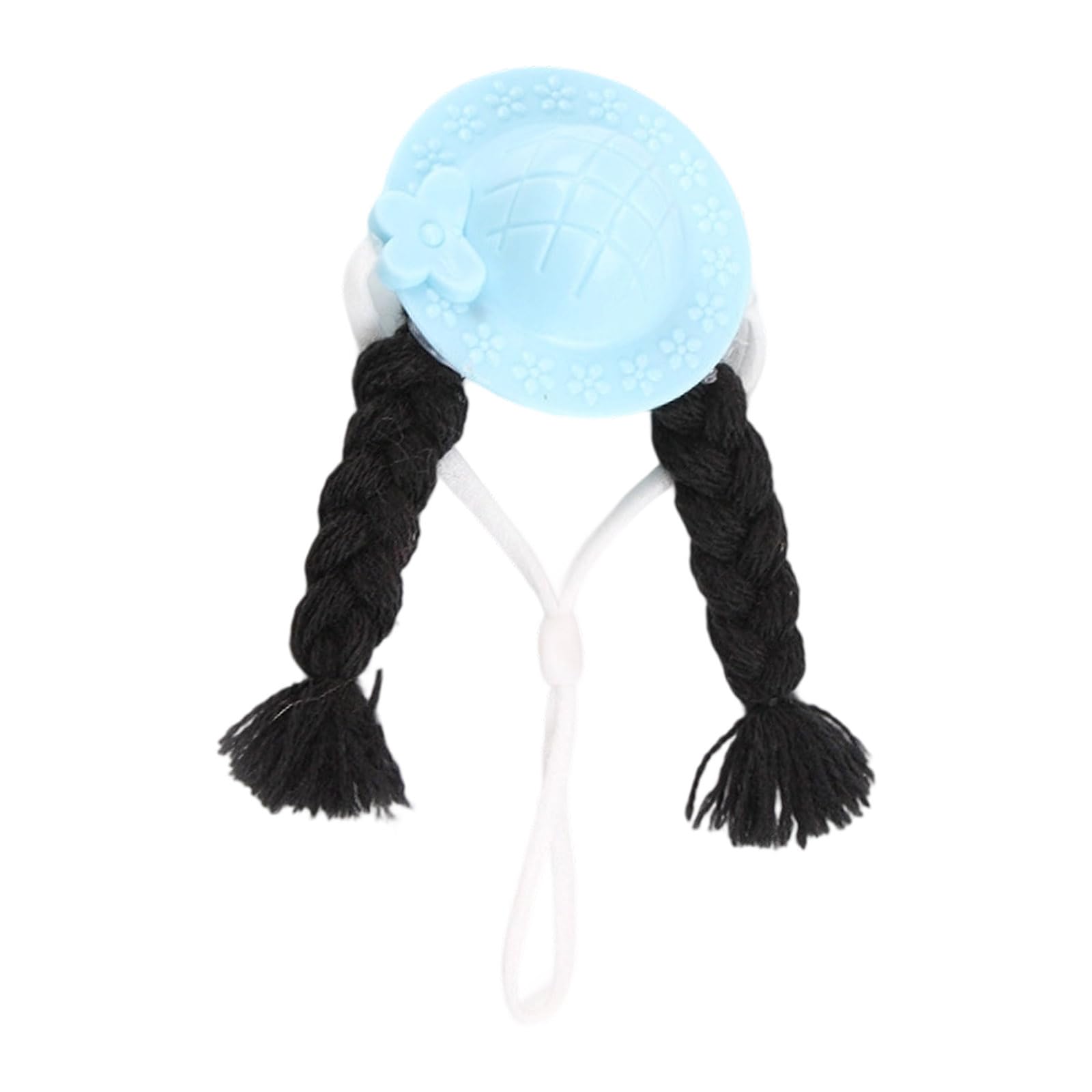 Tsophreniq 3. Miniature Animal Hat with Braids for Hamsters Cockatiels Parrots Soft Party Costume Photo Accessories Cockatiel Hat for Small Pet