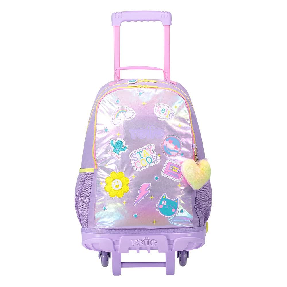 TOTTO Mochila escolar con ruedas grande de emojis - Emojy TAMAÑO GRANDE