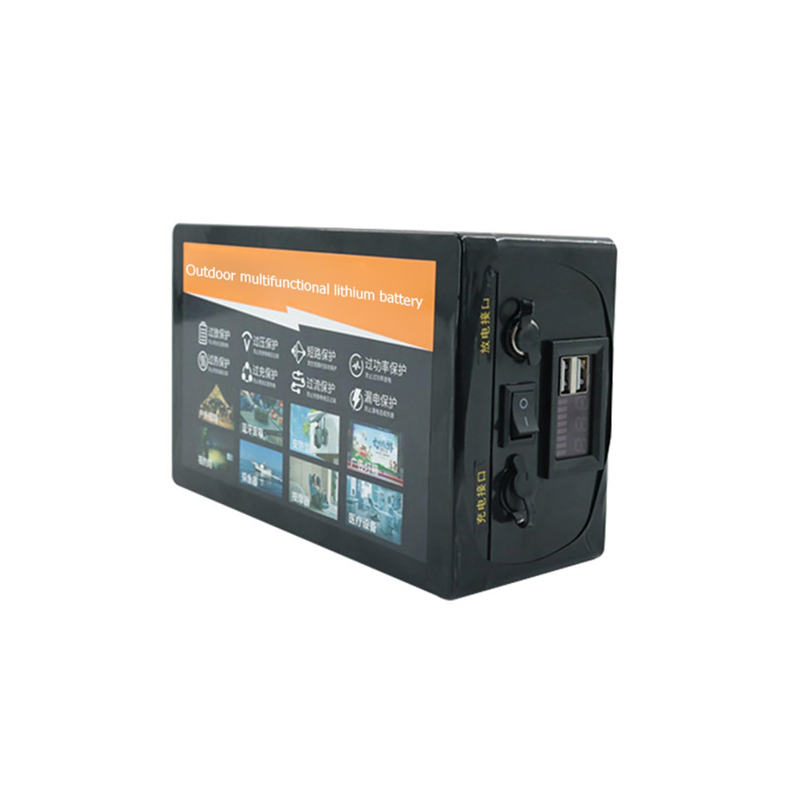12V 20Ah 30Ah Caja de luz Batería de Litio Batería de Iones de Litio de polímero de Gran Capacidad Altavoz Lámpara de xenón LED Batería Recargable 200x120x75 mm