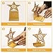 flangairy 3 Pcs Gold Metal Ramadan Decorations for Home 2026, Eid Mubarak Kareem Sign Islamic Table Centerpiece Fireplace Decor, Arabic Crescent Moon Stand Lantern Mosque Candle Holders, Muslim Gifts