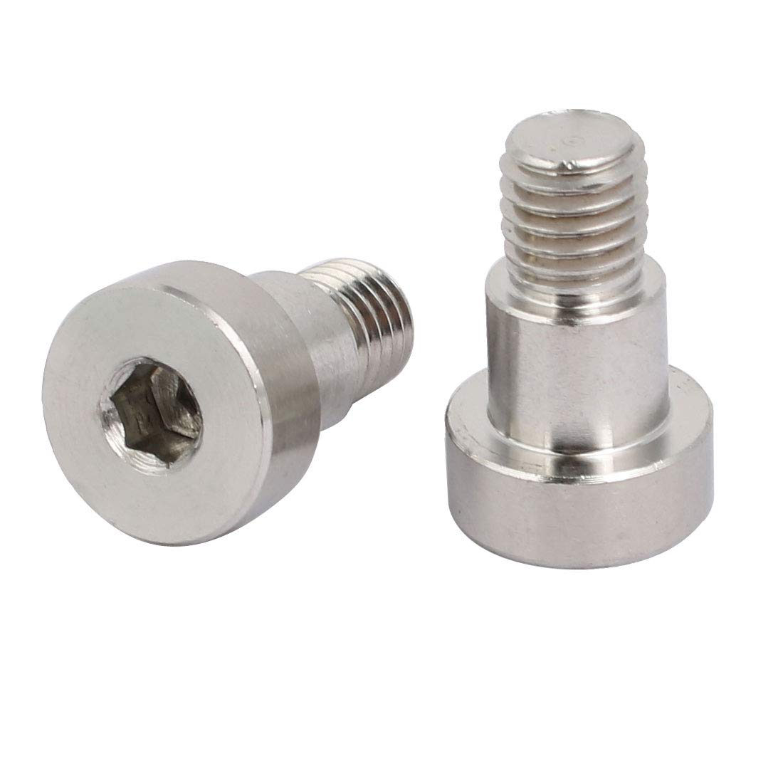 sourcing map Perno de hombro de cabeza hexagonal de 12 mm de diámetro de hombro de 10mm Longitud de rosca M10 5pcs