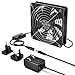 ELUTENG Ventilateur 120mm Puissant et Silencieux Fan 12v Mini Portable et Pratique Trois Vitesse Réglable Radiateur d'ordinateur pour PS4 / PC/Xbox/Playstation/AV Cabinet, Noir