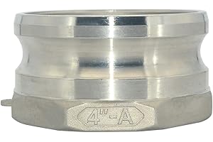 VARMHUS Female Pipe Threads x 4&quot;Type A Trash Pump Adapter Male Camlock,Type...