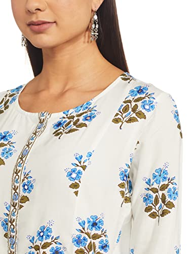 Image of Easybuy Women's Regular Kurta (SU21ST01FE White S)