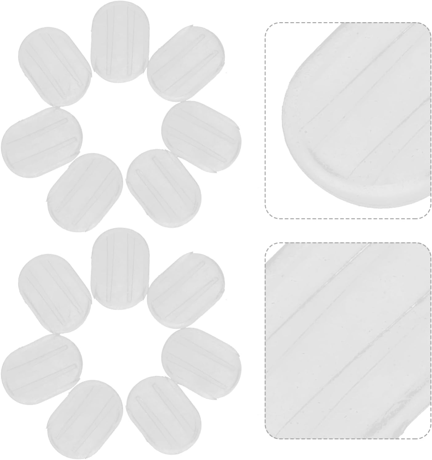 STOBOK 50pcs Earring Cushions Transparent Soft Clip Pads for Non-Pierced Ears Earring Accessories Comfortable Nonskid Ear Clip Mats for Jewelry Making