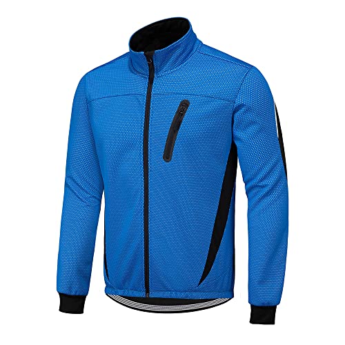 Chaqueta térmica ciclismo hombre azul talla XXL