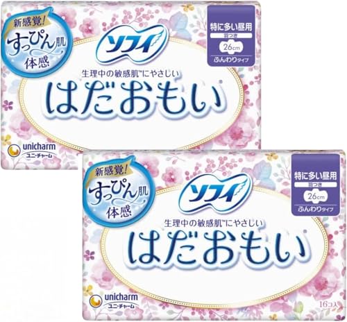 【まとめ買い】ソフィ はだおもい ふんわりタイプ 特に多い昼用 260 羽つき 26cm 16枚入×2個セット(合計32枚)