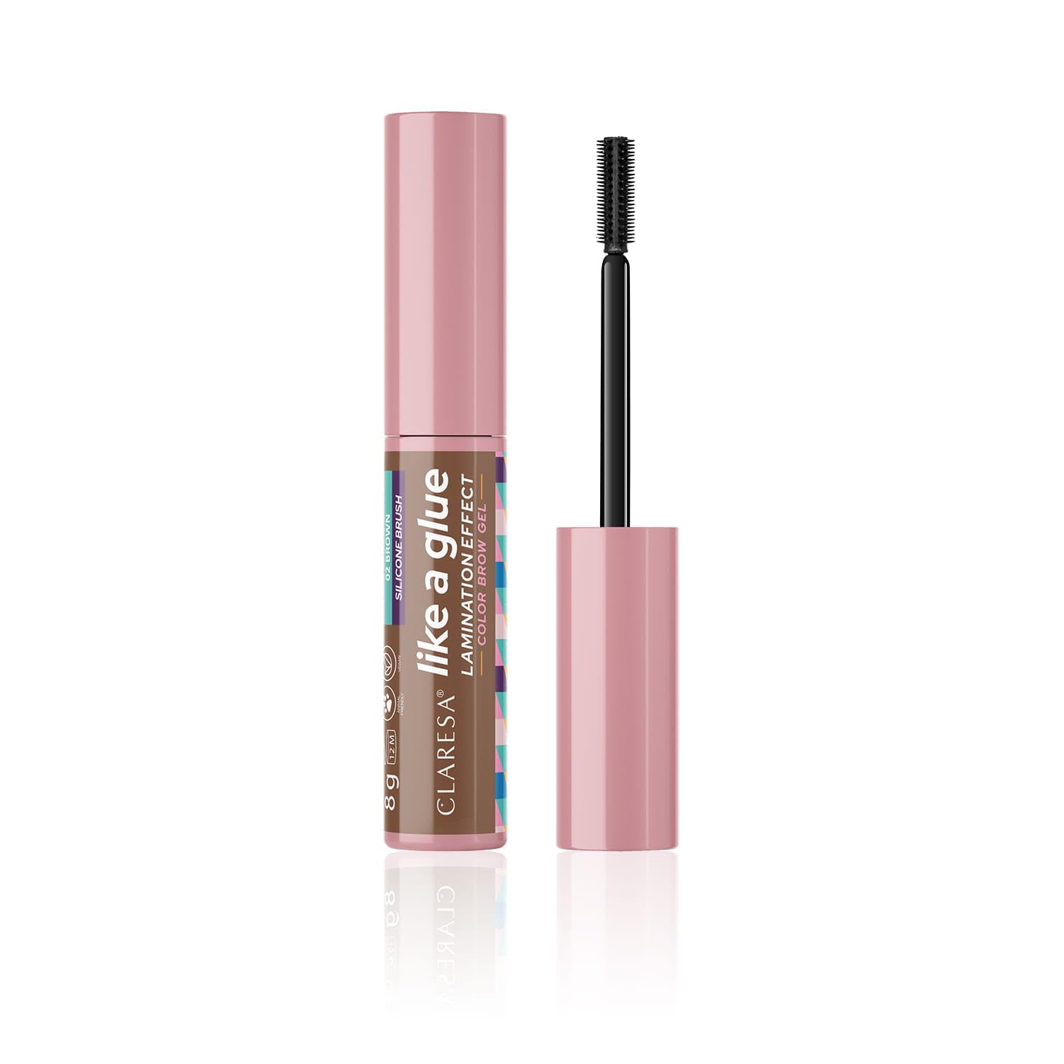 Claresa Like a Glue Coloring Gel For Styling Eyebrow Lamination 02 Brown