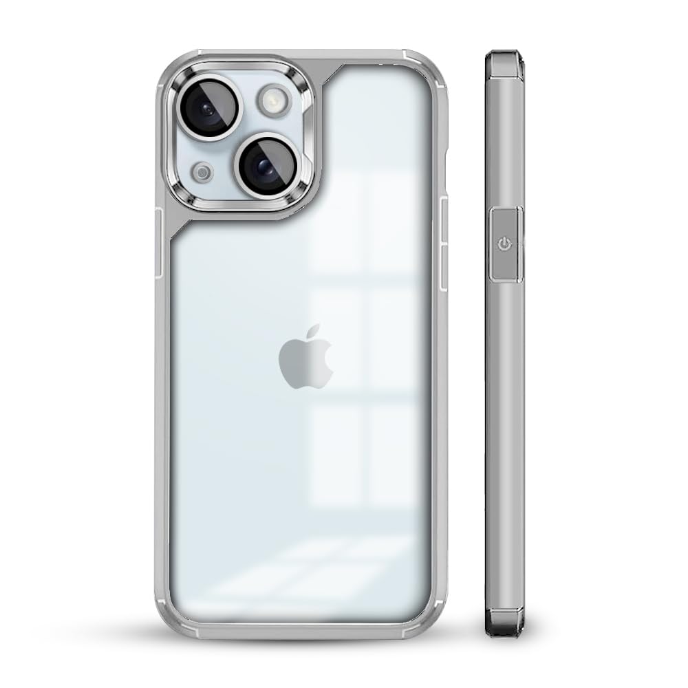 KARWAN®️Electroplated Back Cover Case for iPhone 13 |Ultra Hybird Camera Protection Back Cover for Apple iPhone 13 |Transparent Case | TPU, Silver (B0D1MR397V) Amazon Price History, Amazon Price Tracker