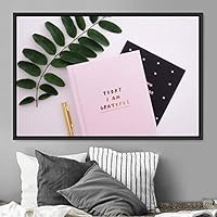 Framed Canvas Wall Art Pressed Quotes 3D Chic Inspirational Multicolor Pop Art Quotes Typography Ultra Whimsical - 16x24 inches