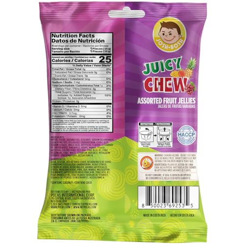 Josh Bosh Juicy Chew Assorted Fruit Jellies 6-Pack miniatura 2