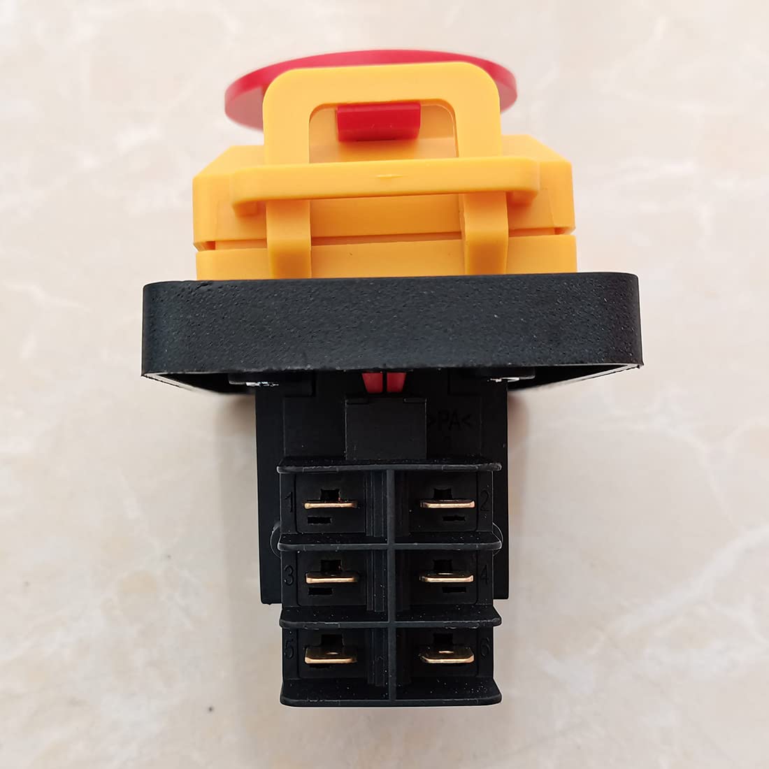 KJD22 Interrupteur électromagnétique Interrupteurs à bouton d'arrêt d'urgence ON-OFF 250VAC 12(10) A 3(1.5) A IP54 5E4 TUV CE ZL02257672X (KJD22-6Pins)