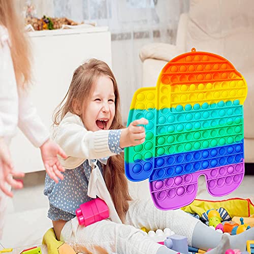 Image of Big Size Push Pop Fidget Toy, Big Rainbow pop, Big Size Squeeze Toys for Kids and Adults Big pop (Big-Robot)