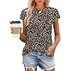 WEESO Womens Tops Summer Cap Sleeve Pleated Crewneck T Shirts Loose Fit Dressy Casual Basic Tees Trendy Outfits