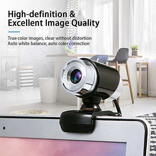 480P Webcam USB Manual Focus Câmera sem fio para computador com plug de áudio de 3,5 mm para PC Lapt