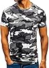 Men's Camo Short Sleeve T-Shirts Vintage Camouflage Crew Neck Shirts Tees Summer Fitness Military Athletic Tops (Light Grey 1,L) #1