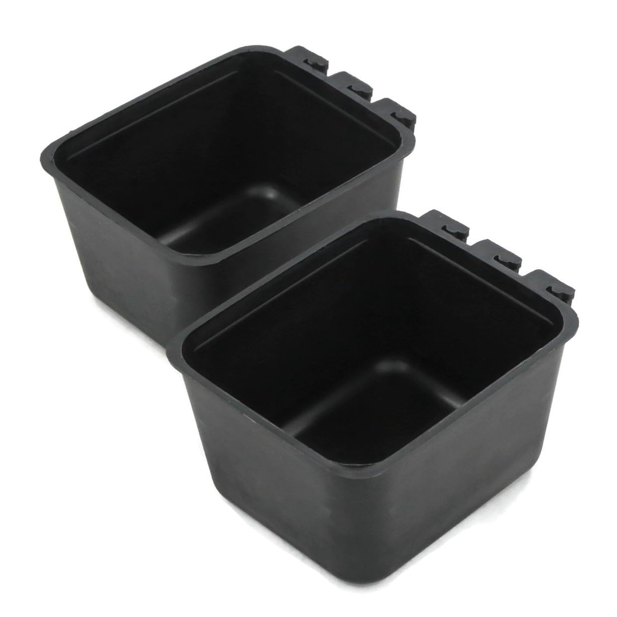 The ROP Shop | 2-Pack - Black Cage Cups with Shift Lock Design for Caged and Fenced Animals