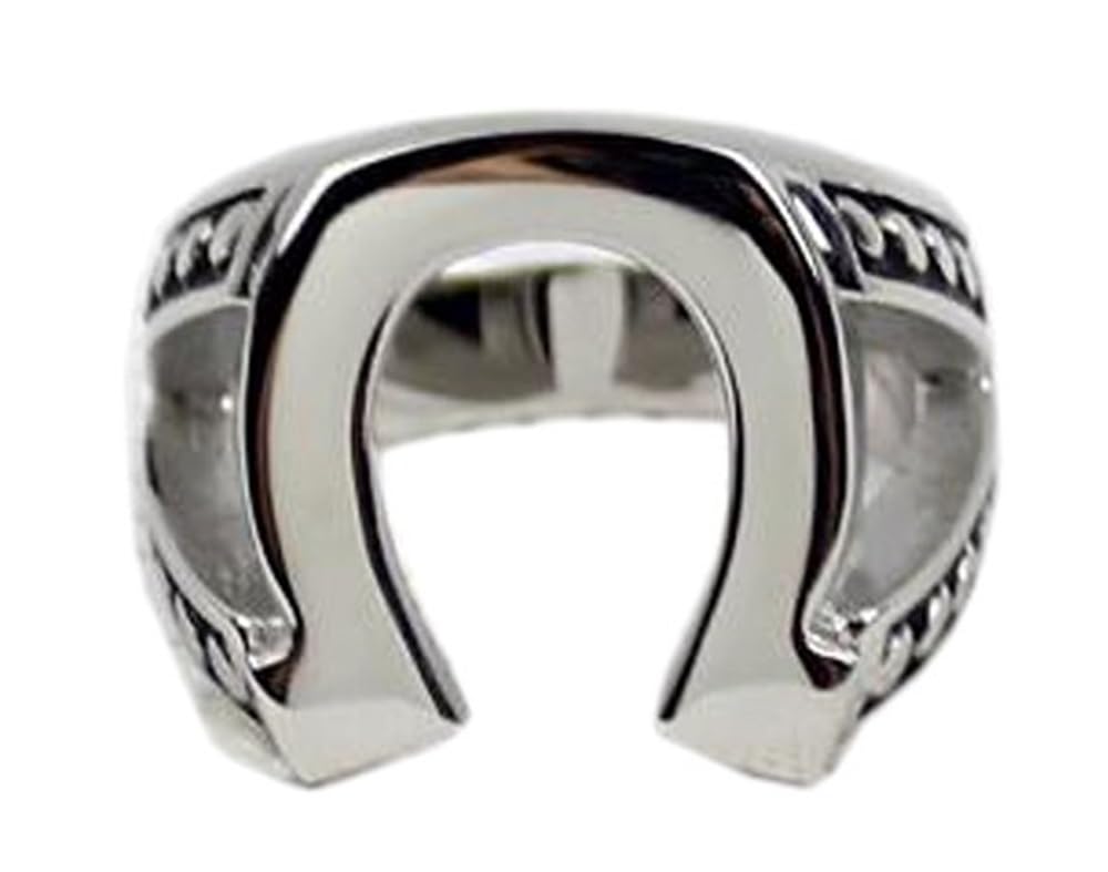 OEM Justified Horseshoe Ring Marshal Raylan Tv Props Replica Stainless Steel