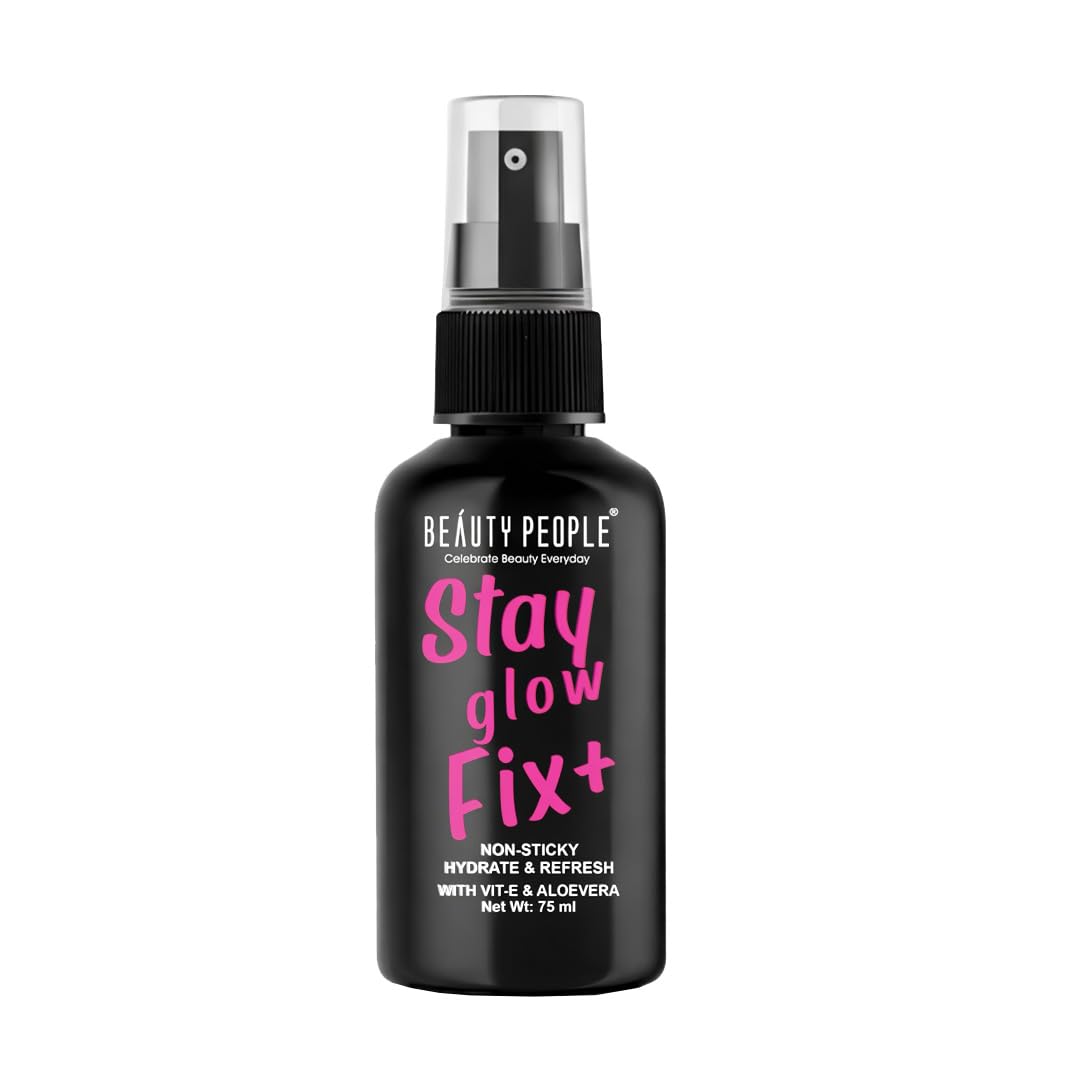 Beauty People Stay Glow Fix Plus Fixer, Lightweight Makeup Setting Spray for Long-Lasting Hold, Hydrating Dewy Finish, Oil Control & Fresh All-Day Makeup Lock, Fine Mist Fixer Spray, 75ml-image-10