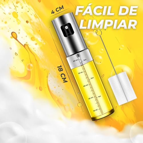 CREADY | Pulverizador de aceite para aceite de cocina | Botella pulverizadora de aceite para cocinar | Pulverizador de aceite de oliva para ensalada | Spray de aceite de oliva | Botella de spray para - imagen 5