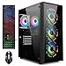 STGAubron Gaming PC Computer Desktop, Intel Core i7 up to 3.9G, Radeon RX 590 8G, 32GB RAM, 1TB SSD, WiFi 6, BT 5.0, RGB Fan x4, Windows 11 Home
