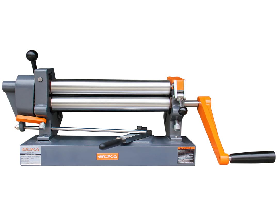 drei-walzen-rundbiegemaschine, 305 mm*1,5 mm, Biegemaschine mit 3 Walzen, solide Bauweise, Antrieb manuell, SR-12, Für Rohre, Zylinder & Metallverarbeitung