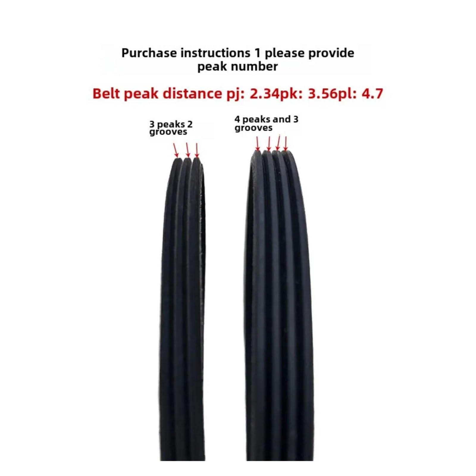 510J/PJ1295 Correa for bicicleta estática de transmisión for spinning 10 9 8 7 6 5 4PJ1295(1PC_6 PEAKS)