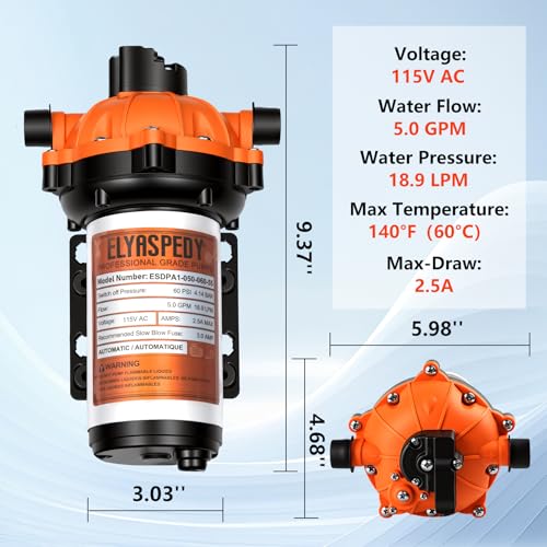 Image of Upgraded 55-Series 115VAC 5.0 GPM, 60 PSI Self-Priming Water Pressure Pump