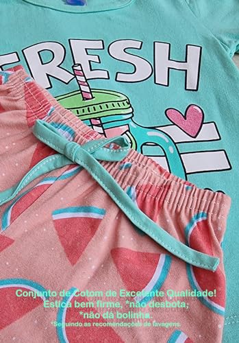 Conjunto de Menina Verão 10 peças Infantil - 1 ao 8