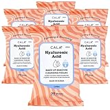 CALA Makeup Remover Cleansing Tissues: Hyaluronic Acid (30 Sheets) - Hydrating, Gentle Wipes for a Smooth, Radiant Complexion, Safe for All Skin Types (180 count, Pack of 6)
