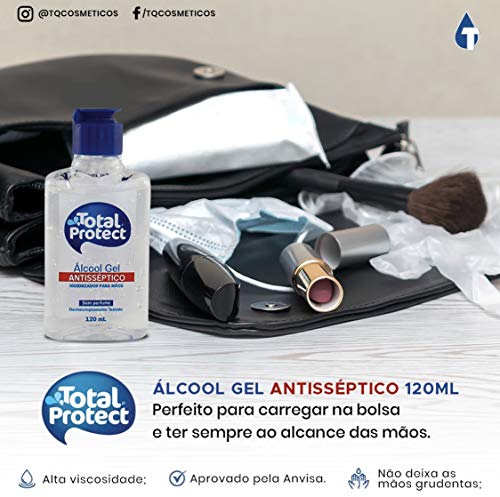 Álcool em Gel, Total Protect, Trasnparente, 120Ml