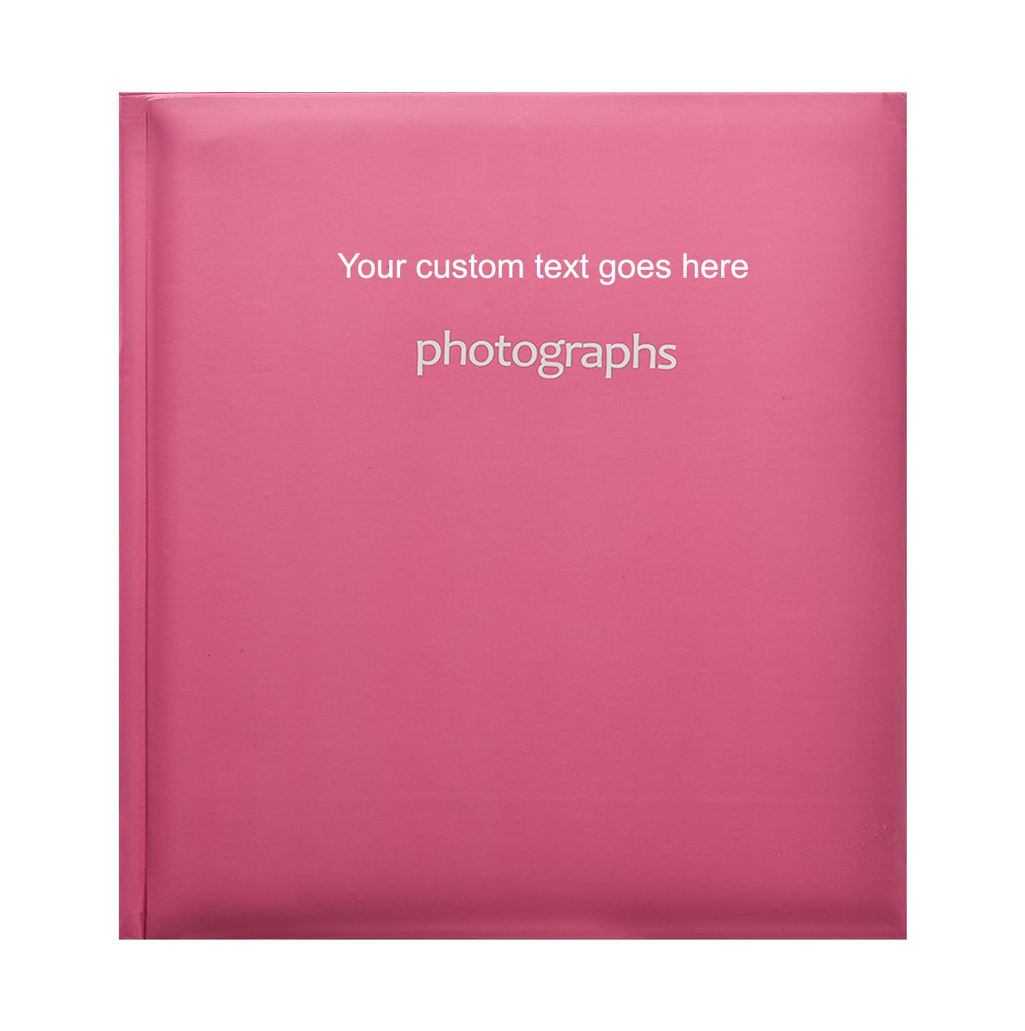 Arpan Personalised Custom Text 5x7 inch 120 Photos Large Slip-in Case Memo Bookbound Photo Album with Index Page/DVD Pocket (Pink)
