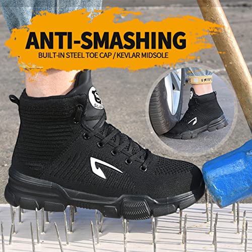 Image of SUADEX Steel Toe Boots for Men Women Waterproof Arch Support Work Construction Indestructible Safety Boots