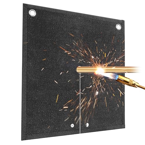 Fireproof Welding Blanket for Copper Pipe - Flame Resistant Fiberglass Mat for Soldering - 12 x 12