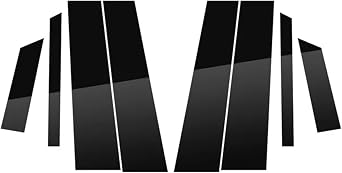 Carbon Fiber Look Glossy Black Pillar Posts Compatible with Chevrolet/Onix 2020-2023 Door Trim Cover Kits StickersGlossy Piano Black