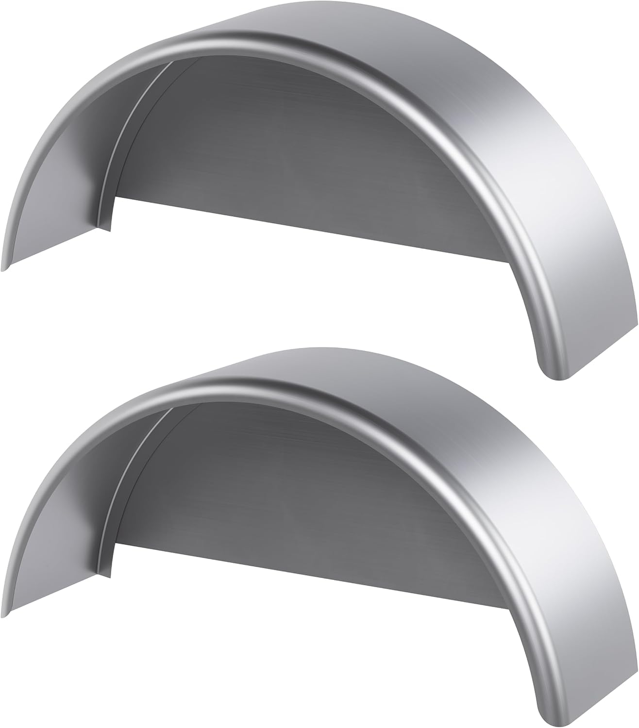 ECOTRIC Round Alloy Steel Trailer Fenders W/Fender Backs Fit 14"-16" Wheels