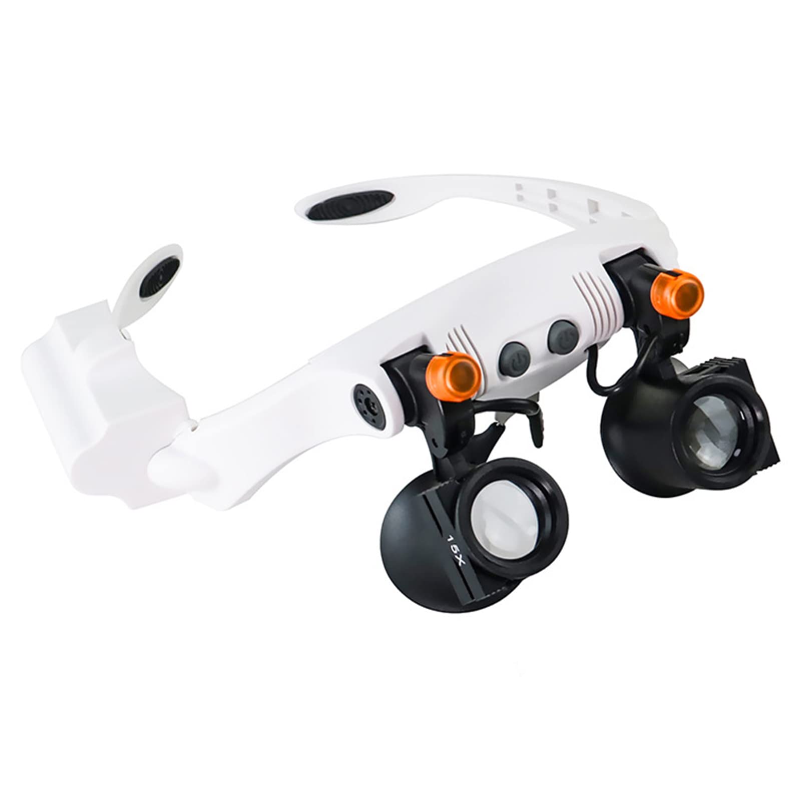 Lupa con Diadema, Lupa Multifuncional con Luz LED, con Lupa Combinada 21 con Lente Reemplazable para Lectura, Soldadura, Inspección, Monedas, Joyas, Exploración