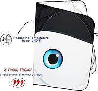 Vista 4 de Gven Parasol para Parabrisas para Tesla Modelo Y/3 Accesorios 2025 Protector de Ventana Delantera de Coche 100% Opaco Protección UV de Doble Cara