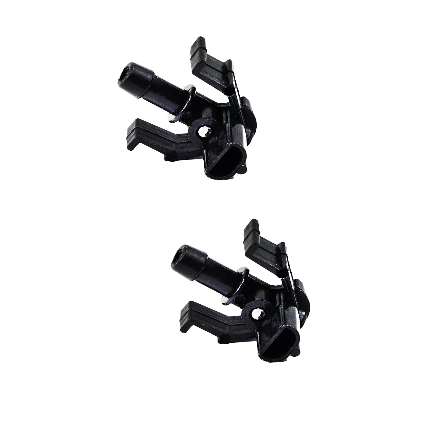 Kit Sostituzione Spruzzatori Lavavetri Auto - 2 Ugelli Regolabili 360° In ABS, Adattatore Universale Per Parabrezza, Ugelli Per Tergicristallo - 5
