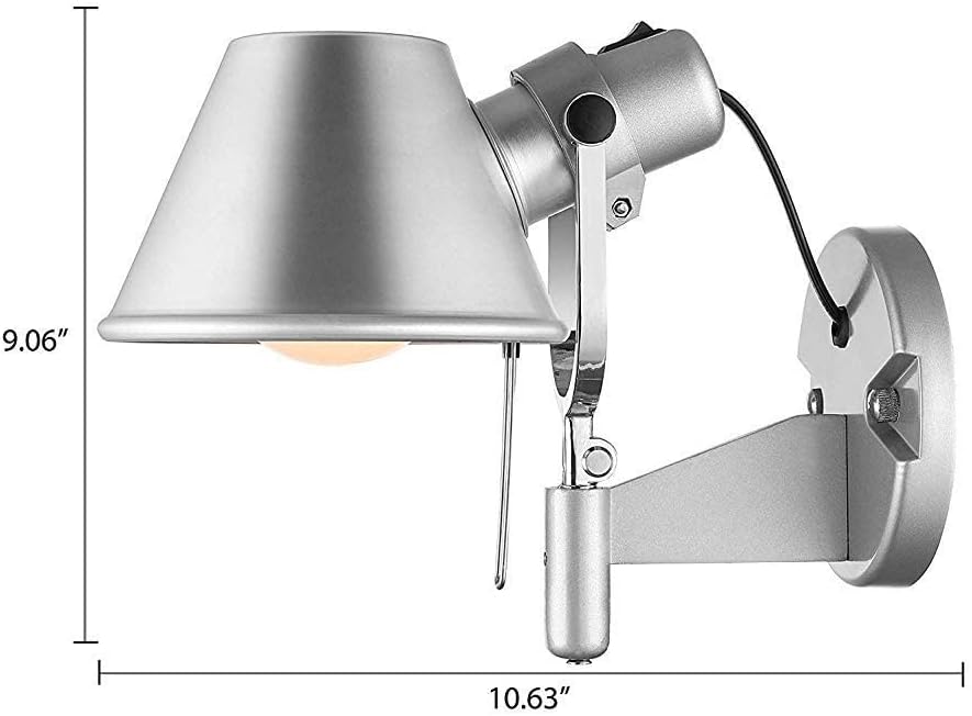 Lot De 1 Appliques Murales Modernes En Alumiréglables Argentées