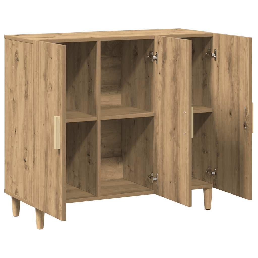 vidaXL Aparador de Madera de ingeniería Roble Artisan 90x34x80 cm