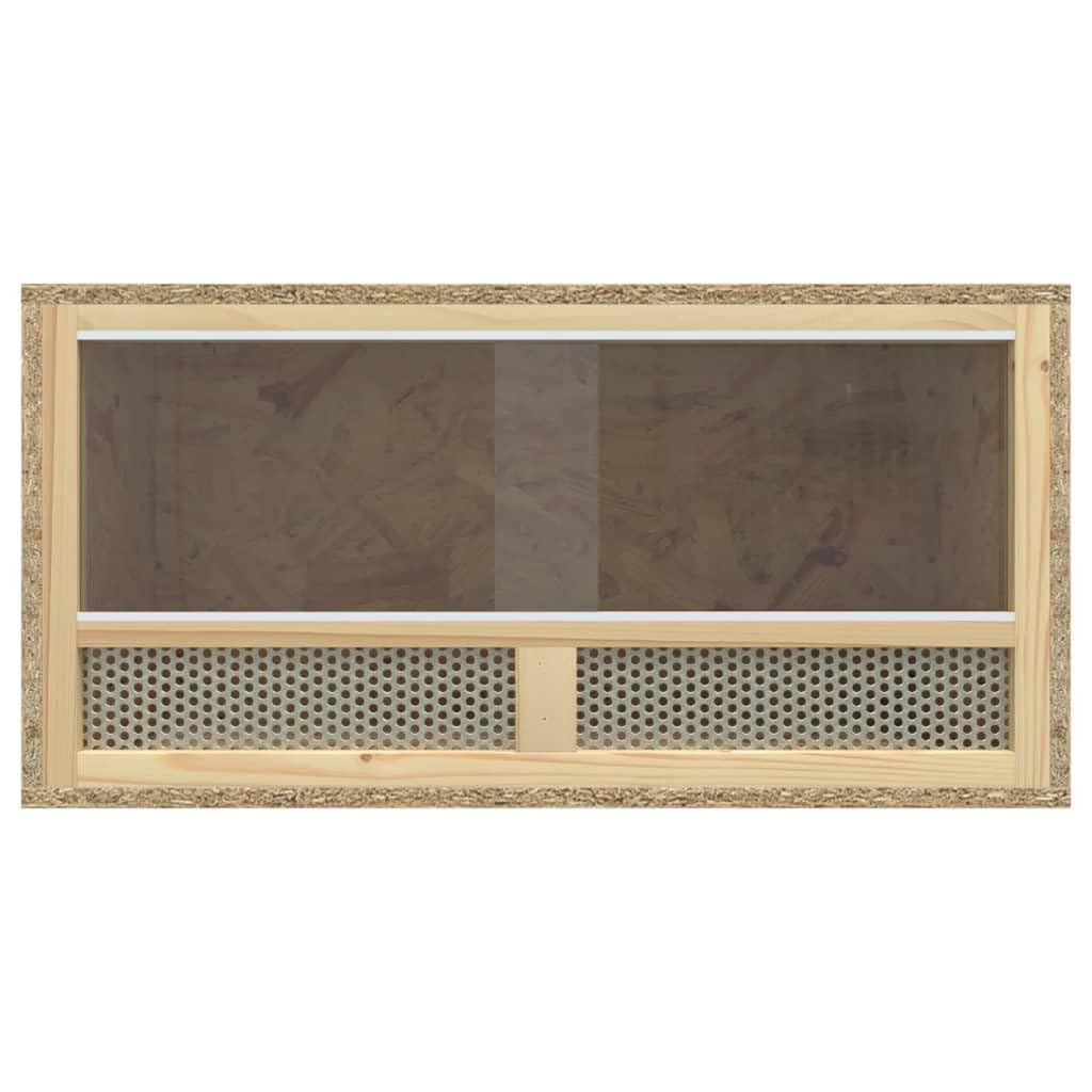 AUVYI Terrario 60 x 30 x 30 cm de Madera y Vidrio para Hámster, Tortugas, Serpientes y Otros Reptiles y Anfibios - Con Accesorios